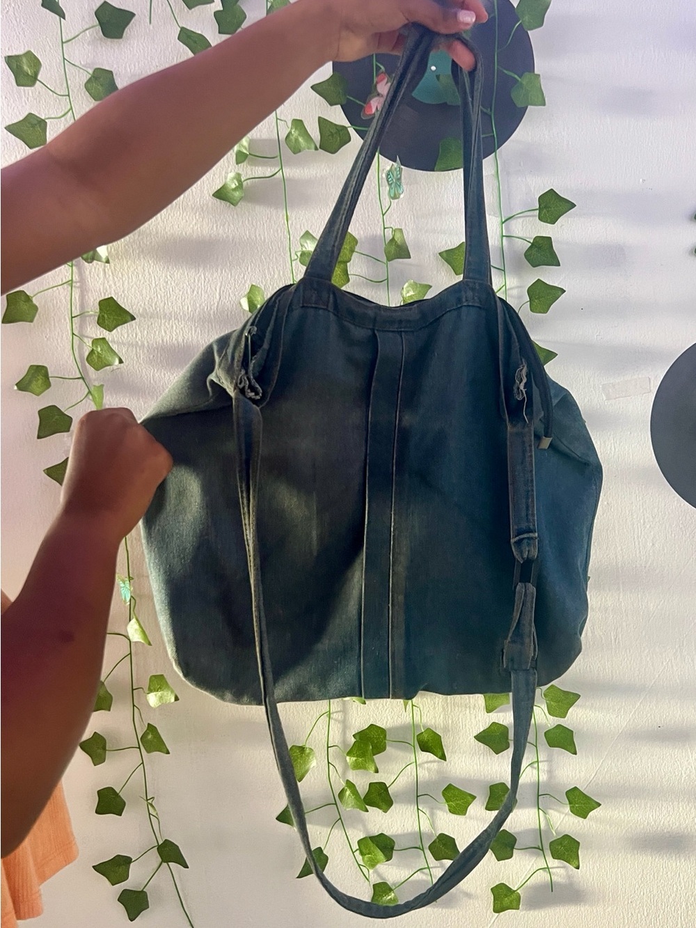 Denim Worn School Bag